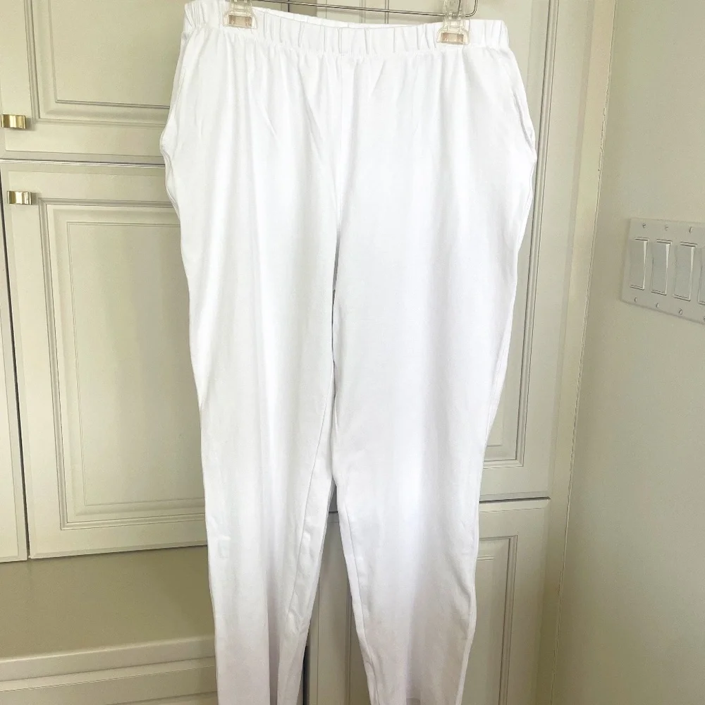 Lands End Sport Knit Straight Leg Comfy Pull-On Pants L Tall Large Tall - Picture 2 of 6